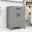 Meuble-lavabo pour salle de bain avec lavabo en céramique, tiroir, armoire de rangement et tablette-1432192228