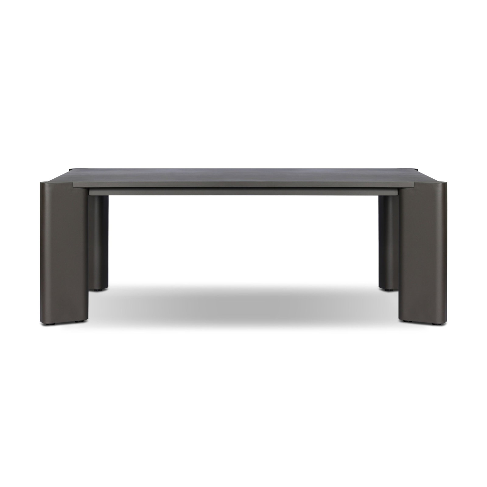 86" Teak Patio Dining Table, Bronze