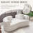 Teddy Upholstered Boneless Curved Loveseat Sofa, No Assembly Required, Space-saving Design-883252568
