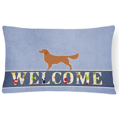  Coussin Golden Retriever Welcome