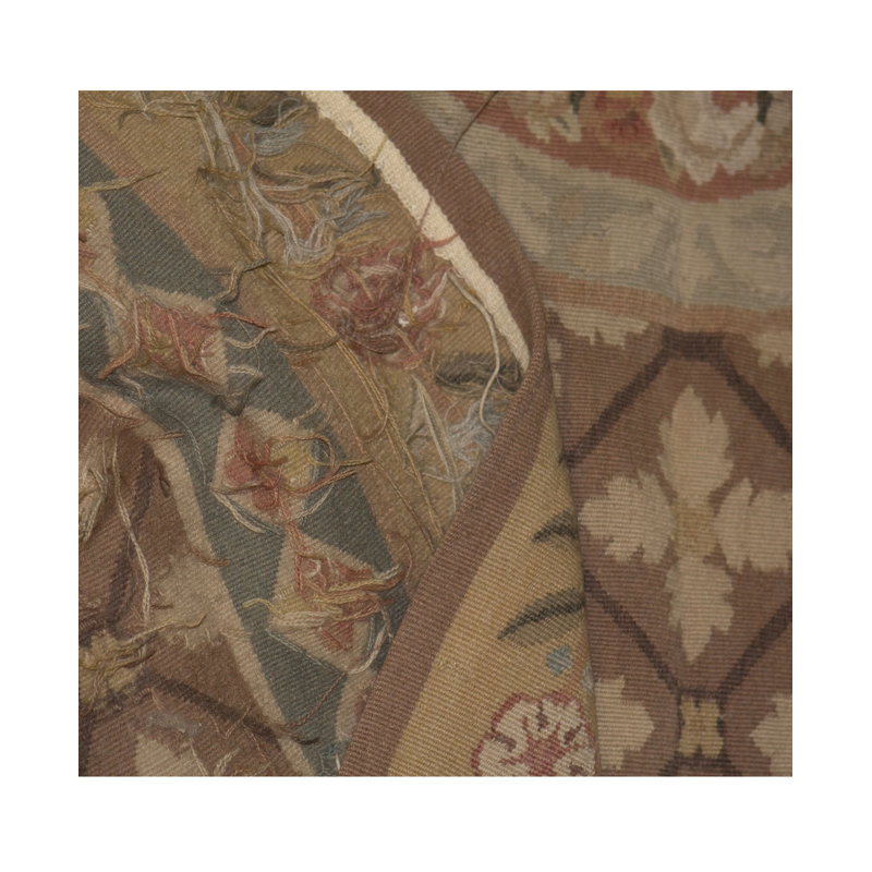 Tapis brun et brun de haute qualité noué à la main