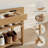 Adryell 2-Tier Solid Wood Entryway Benches with Drawers & Padded Cushions – Cozy Shoe Storage-2112178071-2112178074