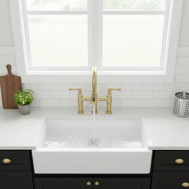 Pull Down Kitchen Faucet, Brushed Gold