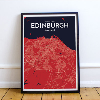 Edinburgh City Map - No Frame Print