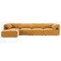 Canapé modulaire 5 pièces en tissu ocre moderne Hasting