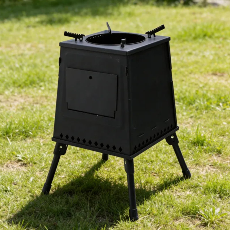 T-Shaped Wood Burning Smokeless Outdoor Fireplace