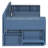 Daybed with Removable Desk, Storage Drawers & Hydraulic Side Table, Blue – Space-Saving Bedroom Furniture-94977767-94977766