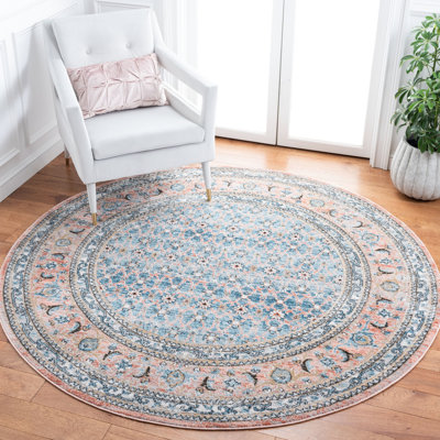 Tapis bleu / rose Kendleshire