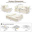 Canapé-lit modulaire multifonctionnel avec méridienne indépendante et couverture fonctionnelle, canapé en velours côtelé moelleux, canapé-lit convertible, lit très grand 80 po, canapé moelleux à assise profonde-101401502