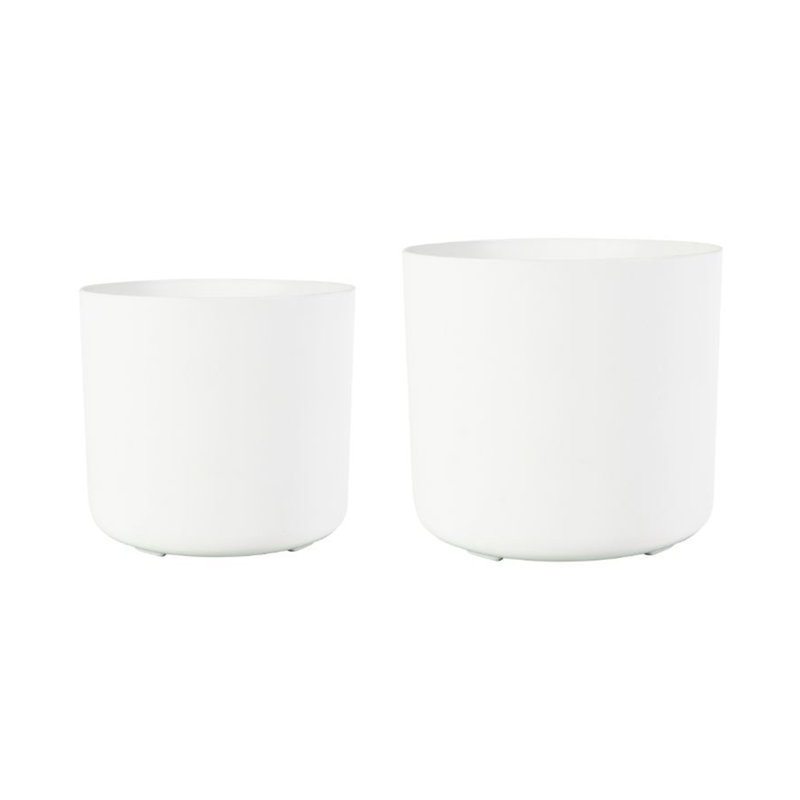 Celine Set of Two Recycled White Planters
