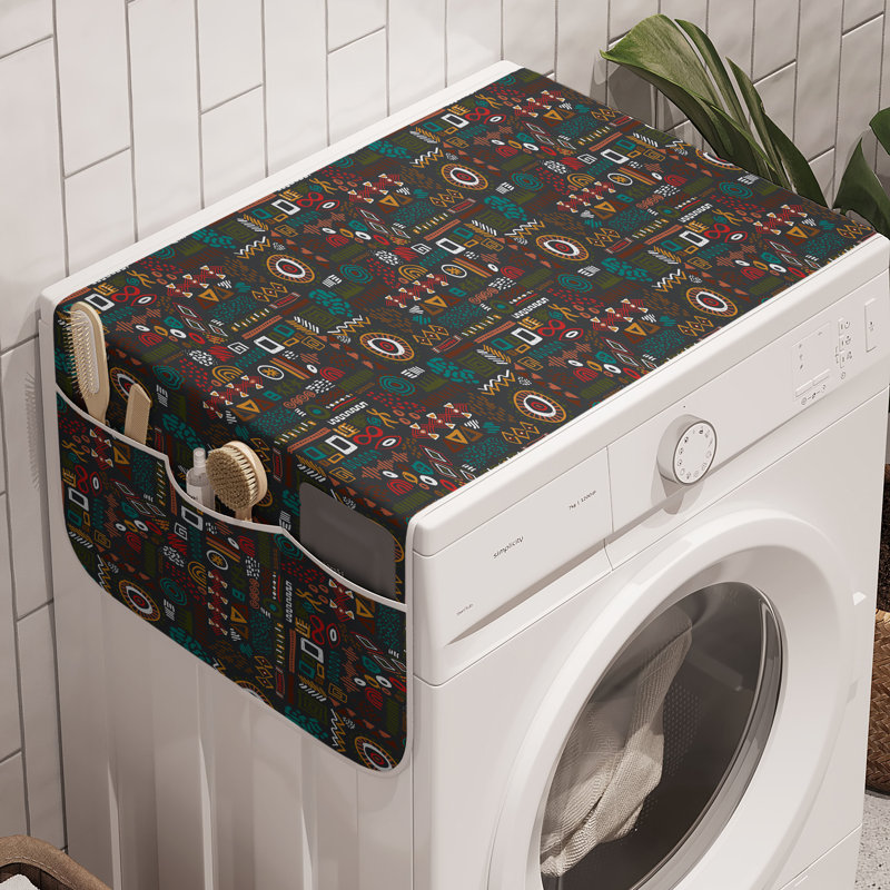 Multicolore bleu foncé et gris East Urban Home