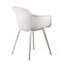 Chaise de salle à manger d'extérieur Lotus - polypropylène blanc, fabrication stable et résistante aux intempéries