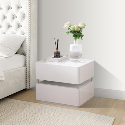 21.65'' W Plywood / Laminate Board Nightstand