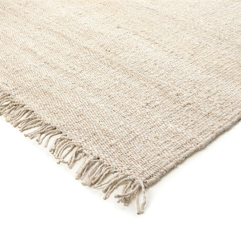 NEVA Jute / Sisal Area Rug in White/Neutral, Rectangle 10' x 13'6"