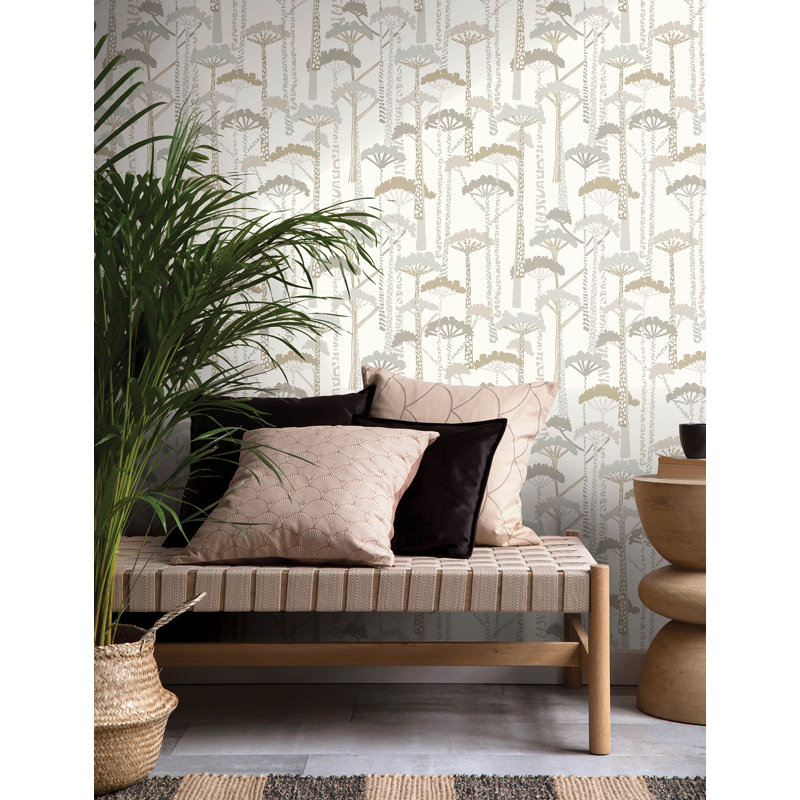 Unify Indigo Forest Wallpaper, Gold