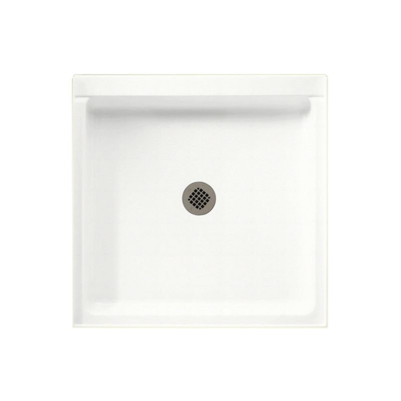 32'' W 32'' D Square Single Shower Base, Tahiti White