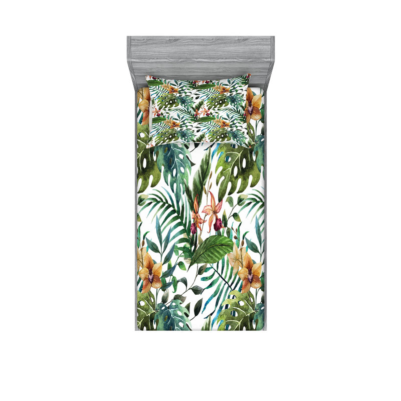 Ensemble de drap-housse et taies décoratives Ambesonne, caramel pâle bourgogne