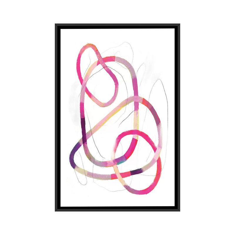«Polychrome Tangle IV», impression sur toile, H 26 po x l 18 po x P 1,5 po, Toile avec cadre noir