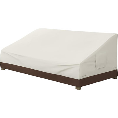 Housse de canapé d'extérieur imperméable et robuste pour canapé de patio 3 places avec tissu résistant aux rayons UV et sangles sécurisées