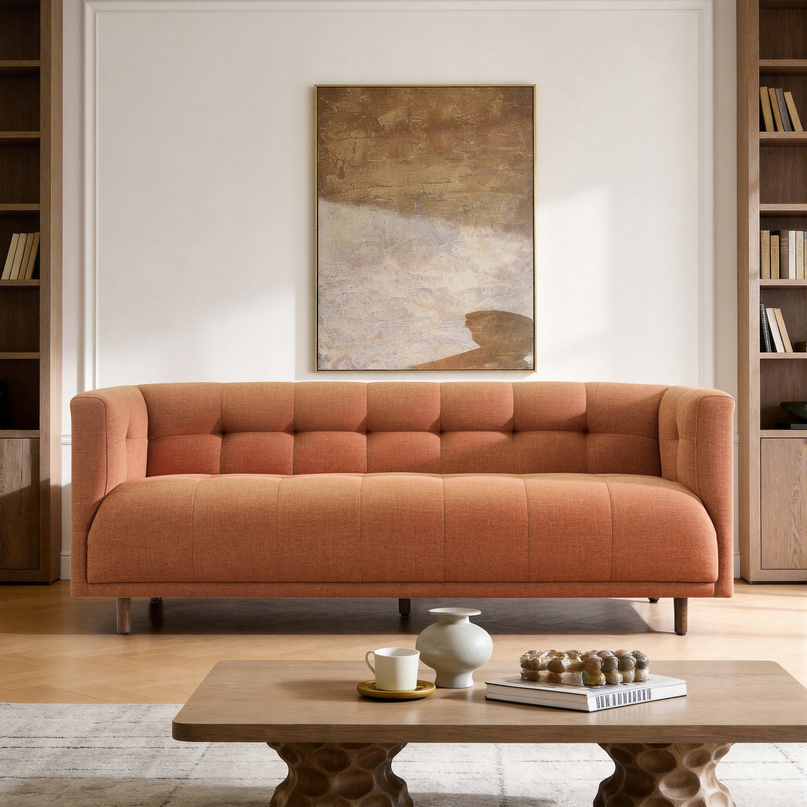 82" Sofa, Orange