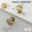Lot de 40 boutons de porte ronds en bronze champagne pour meubles de cuisine et de salle de bain. Poignées en alliage de zinc massif.-136359570