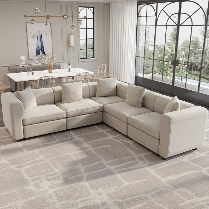 Canapé convertible Sadettin, H 28,14 po x l 109,05 po x P 109,05 po