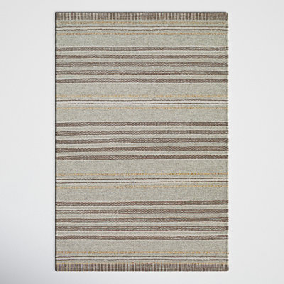 Portia Striped Flatweave Taupe/Gray Area Rug