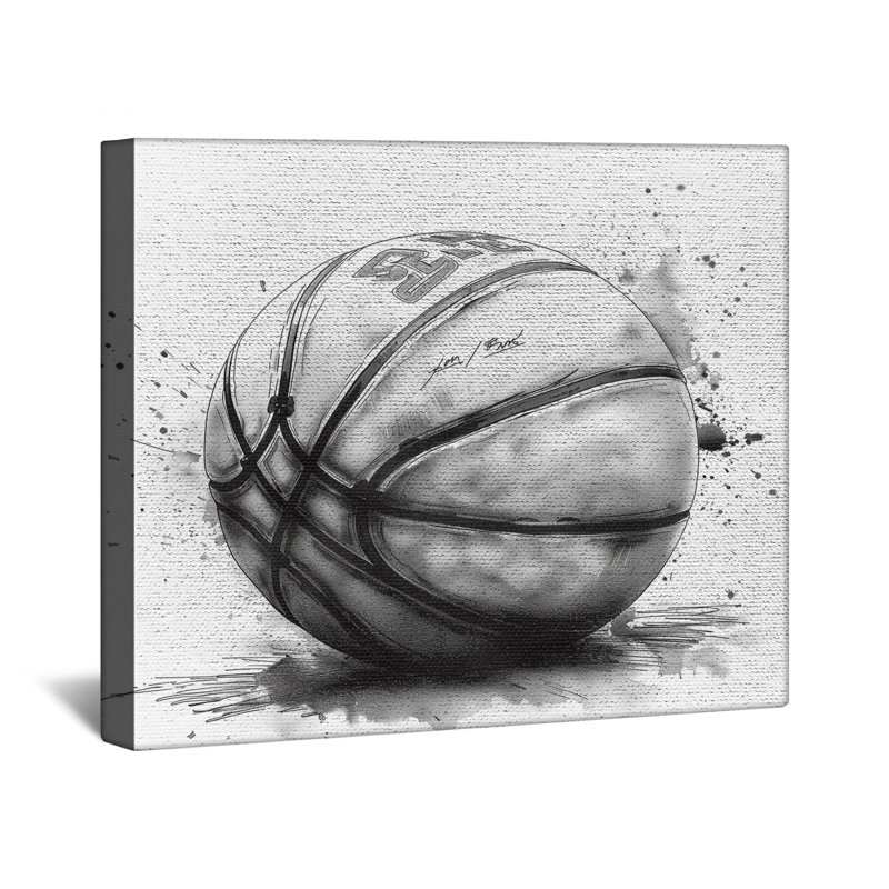Basketball Canvas  Gallery Wrap - Sports Wall Decor in Many Sizes, 16 x 16 inches