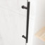 Porte de douche coulissante en verre trempé épais de 5/16 po 8 mm noir mat, réglable de 56 à 60 po, tampon, imperméable, noir de remplacement pour salle de bain, à utiliser