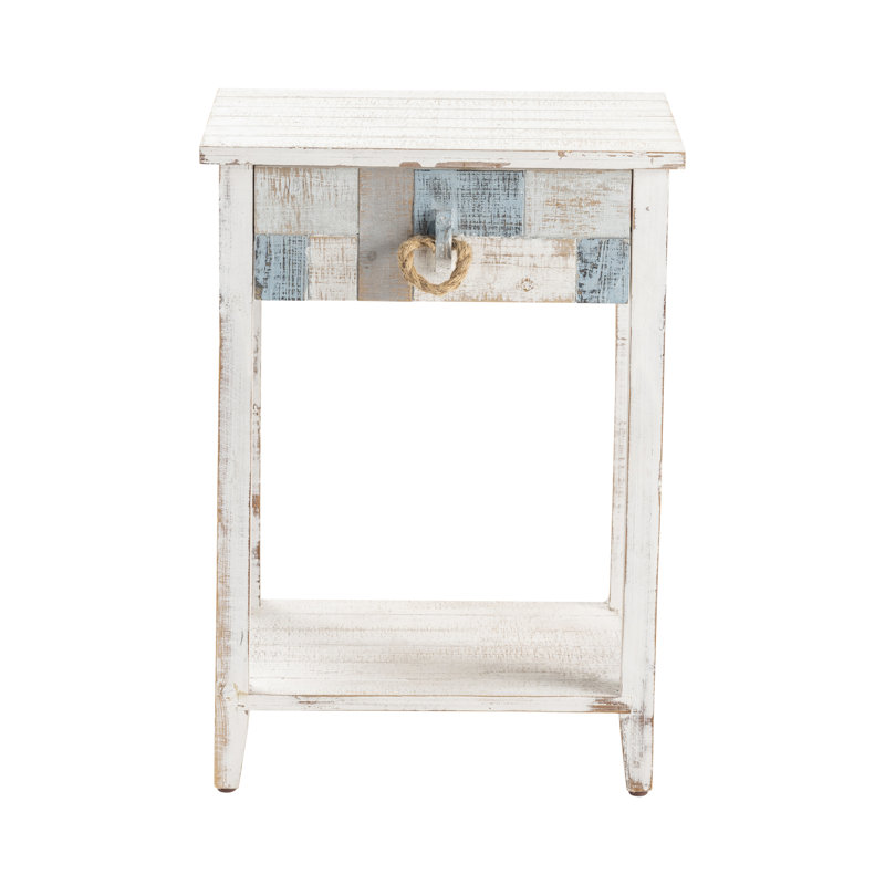 Harrel Solid Wood End Table with Storage