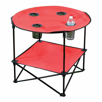 Table de camping pliante en métal Aanik
