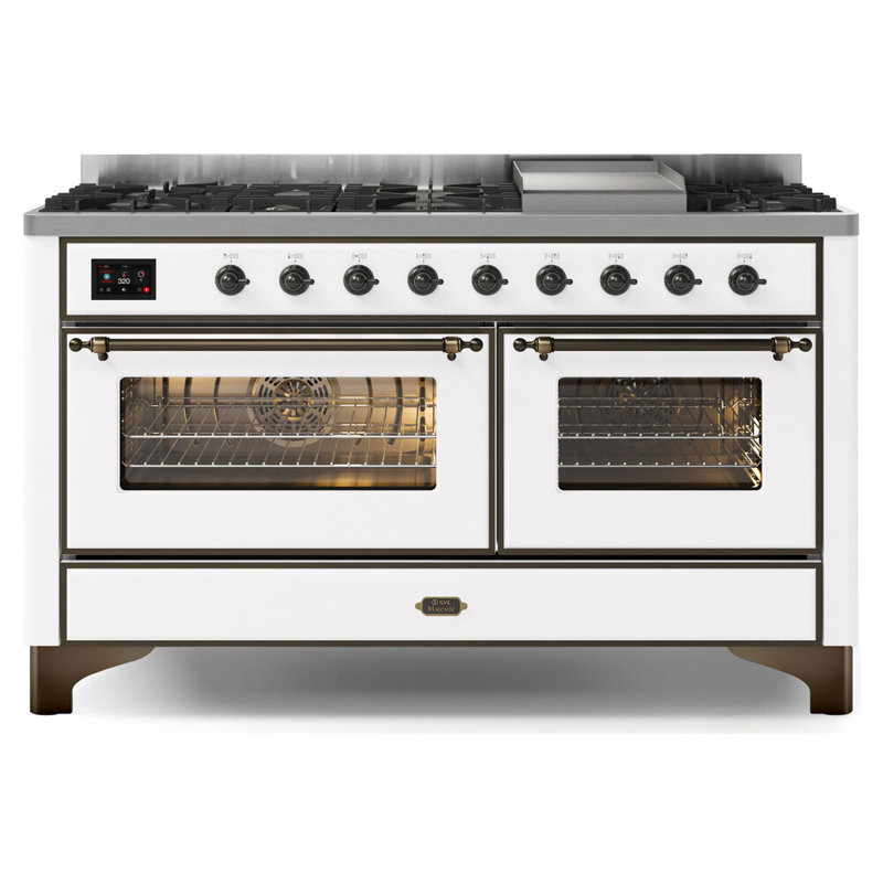 Majestic II 60" 5.02 cu. ft. Freestanding Dual Fuel Range with Griddle, Liquid Propane, Matte Graphite/Copper