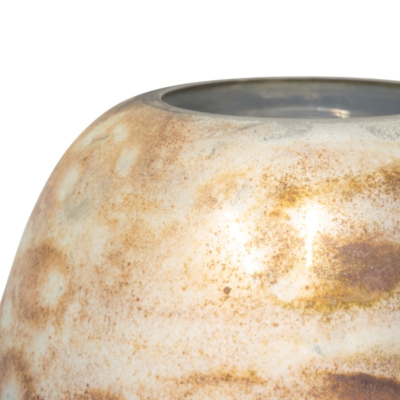 Modern Handcrafted Glass Vase with Abstract Art-Inspired Design and Sculptural Accent Detailing for Contemporary Decorative Decor Display in Living Room or Entryway Interior Settings