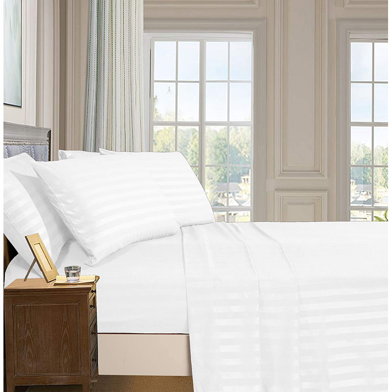 Microfiber Sheet Set, Full Sheet Set + Fitted Sheet + 4 Pillowcases, White