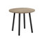 Ensemble de table de salle à manger, ensemble de 3 pièces, petit, abattant 35 po, cuisine, métal noir, stratifié brun, contemporain, moderne