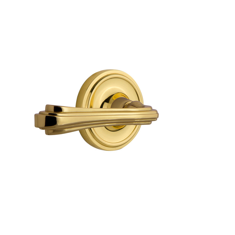 Classic Rosette Double Dummy with Fleur Lever, Unlacquered Brass