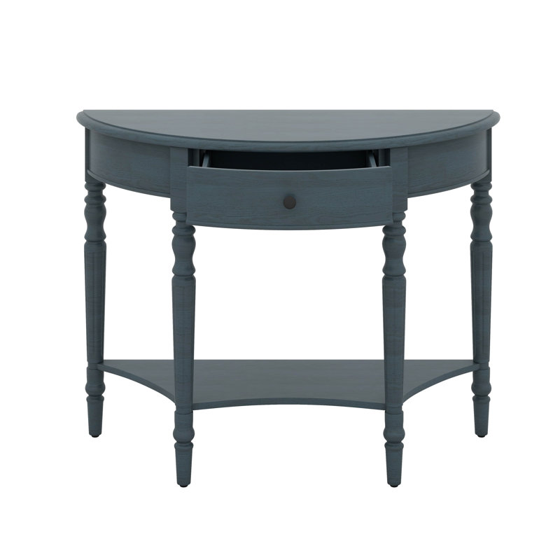 Console avec tiroir et tablette Farmhouse, Marine