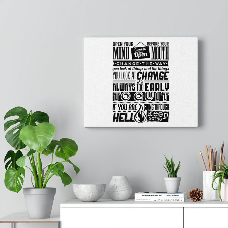 Art inspirant, citation, toile, art mural, H 12 po x l 16 po