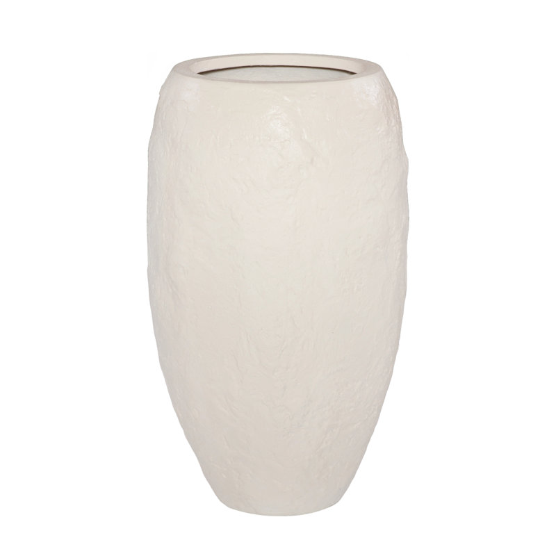 Pot à fleurs Aera, blanc cassé, petit