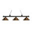 Luminaire suspendu linéaire à 3 lumières pour table de billard Chevelle-22736882-22736891