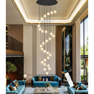 28-light Dimmable Crystal Chandelier