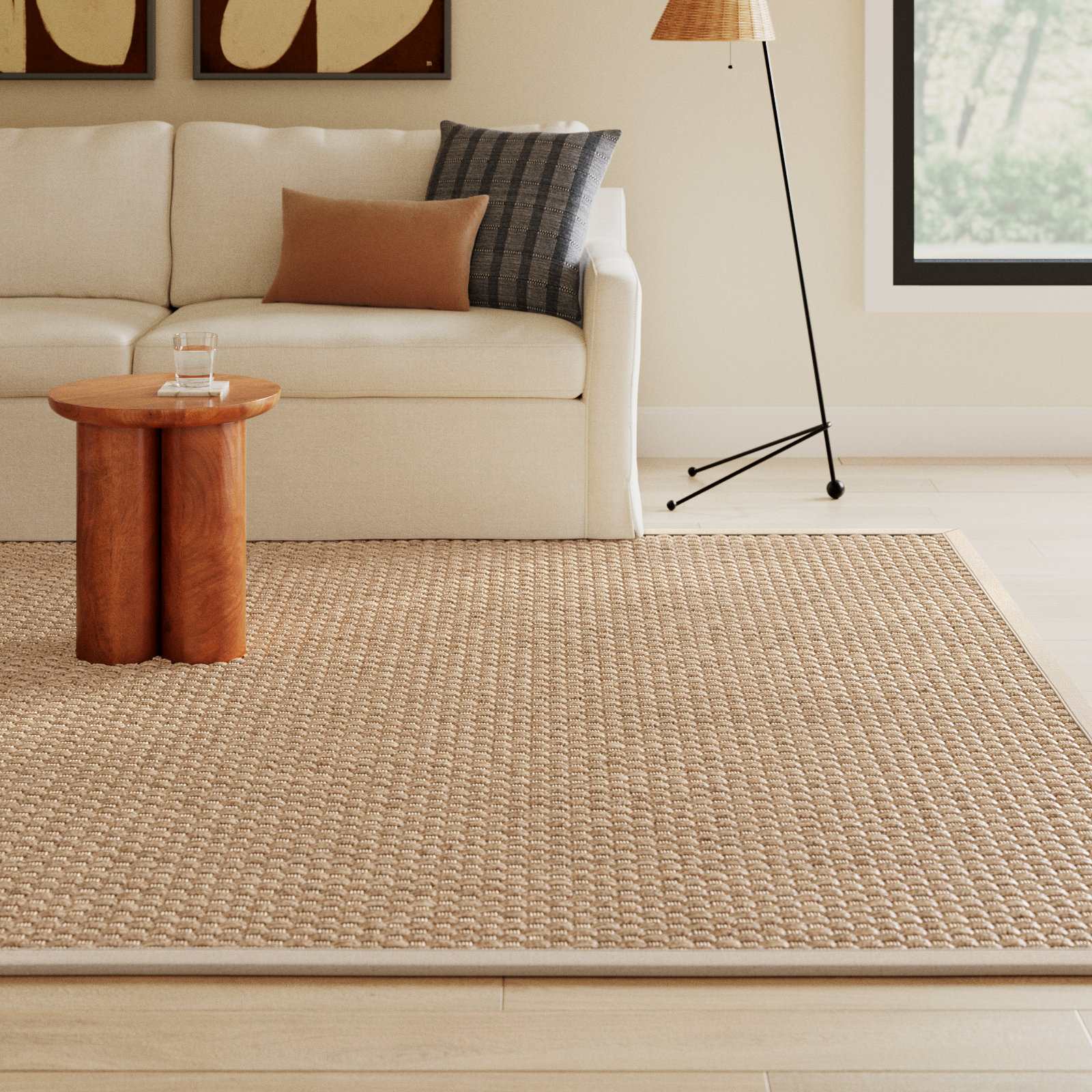 Dollard Natural/Ivory Area Rug, Rectangle 8' x 10'