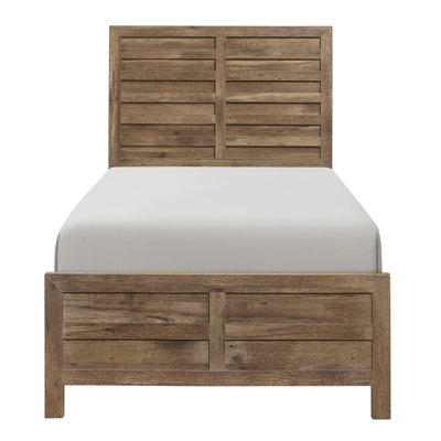 Mobilier de chambre à coucher en bois de style rustique patiné avec finition de pin vieilli 1pc