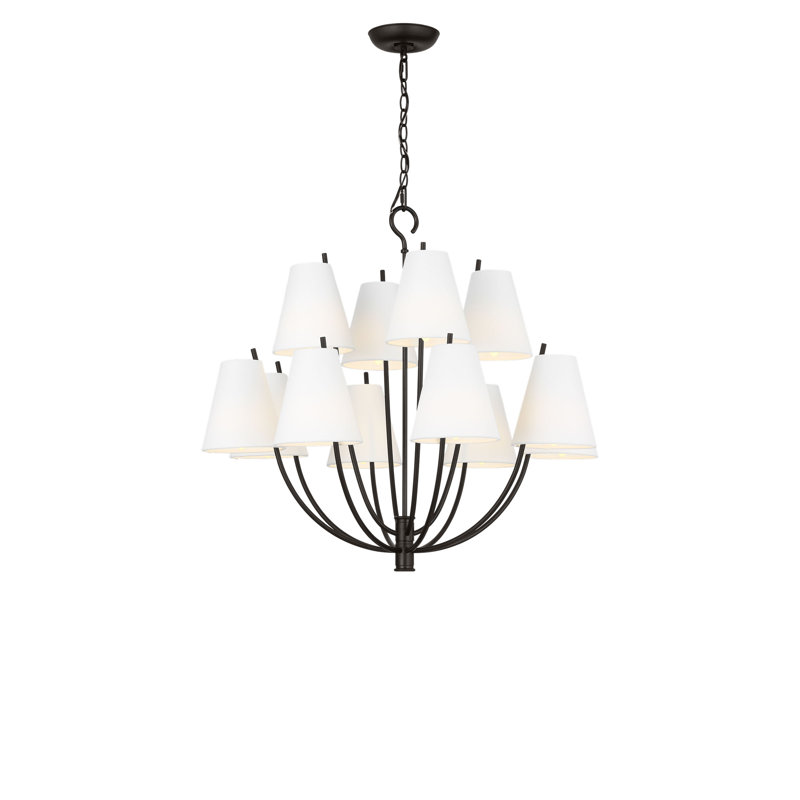 Marina Chandelier, Aged Iron, 116.63" H x 30" W  x 30" D