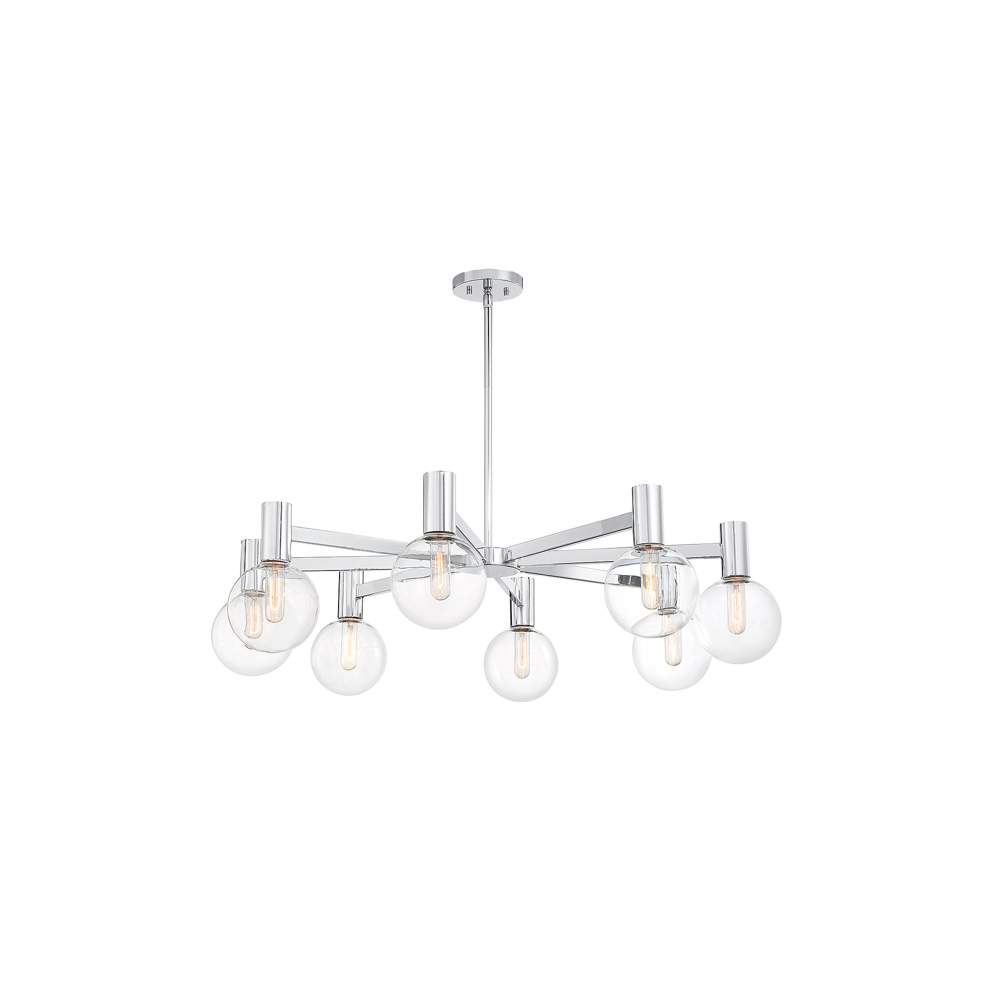 Rorem Chandelier, Chrome, 8 Lights