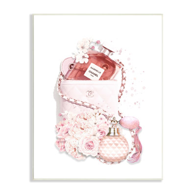 Sac de designer rose avec éclaboussures de peinture chic