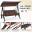 3 Person Porch Swing with Canopy