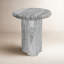 Waylie Small Marble End Table-River Grey Marble