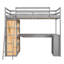 Lit mezzanine avec échelle, tablettes et bureau-1651889364-1651889371