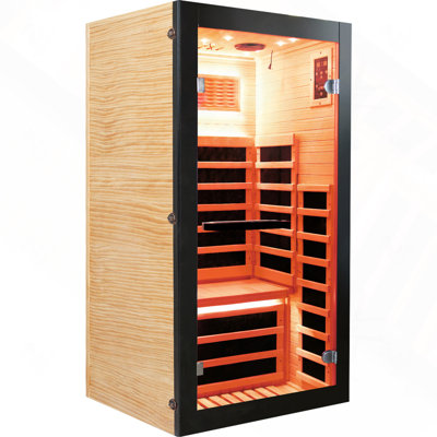 1-Person Freestanding Indoor Wooden Sauna Cabin